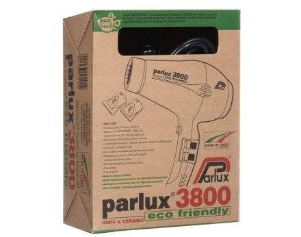 Профессиональный фен Parlux 3800 Eco Friendly Ion Ceramic Pro 2100 Ватт Серебристый
